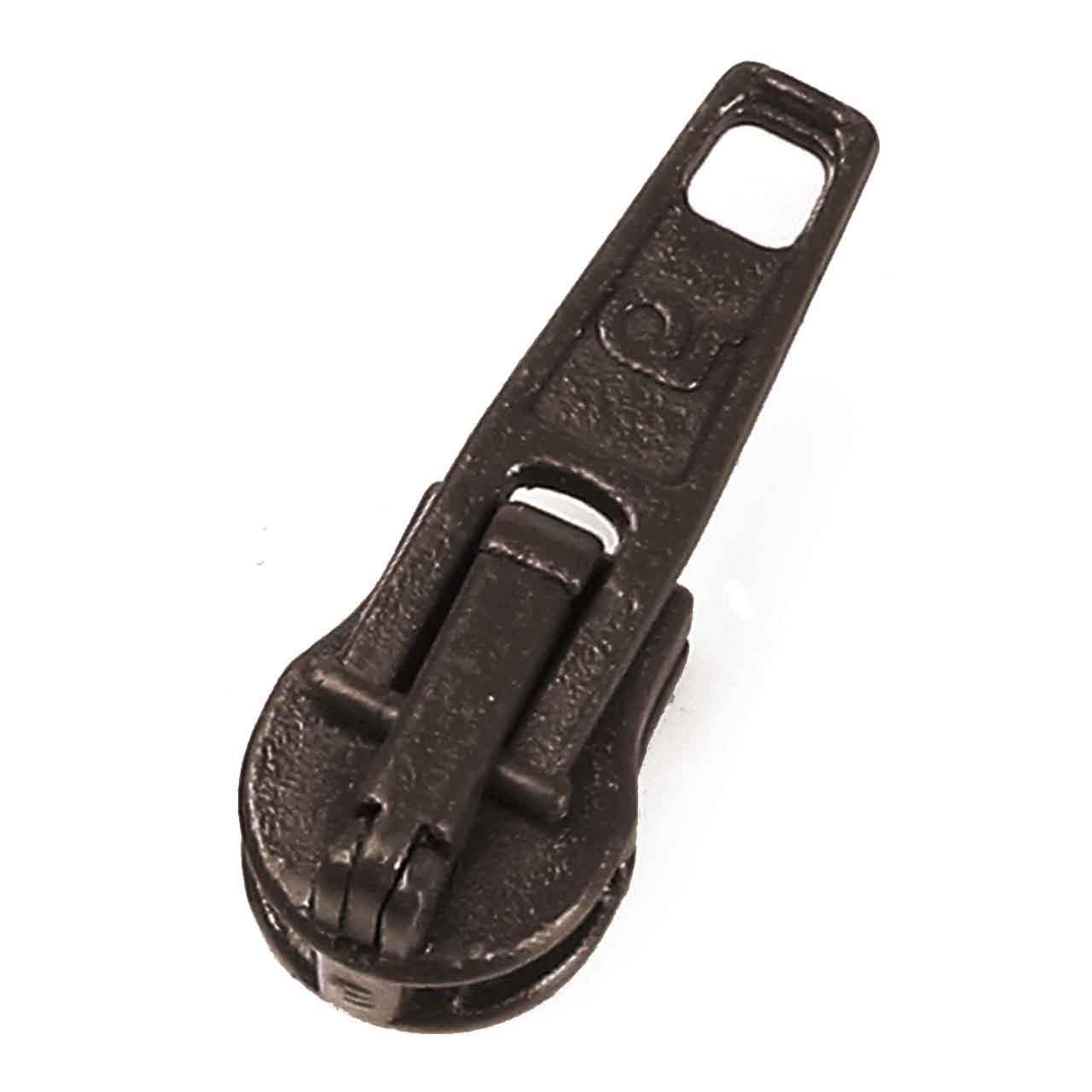 Automatic zip slider, chocolate brown