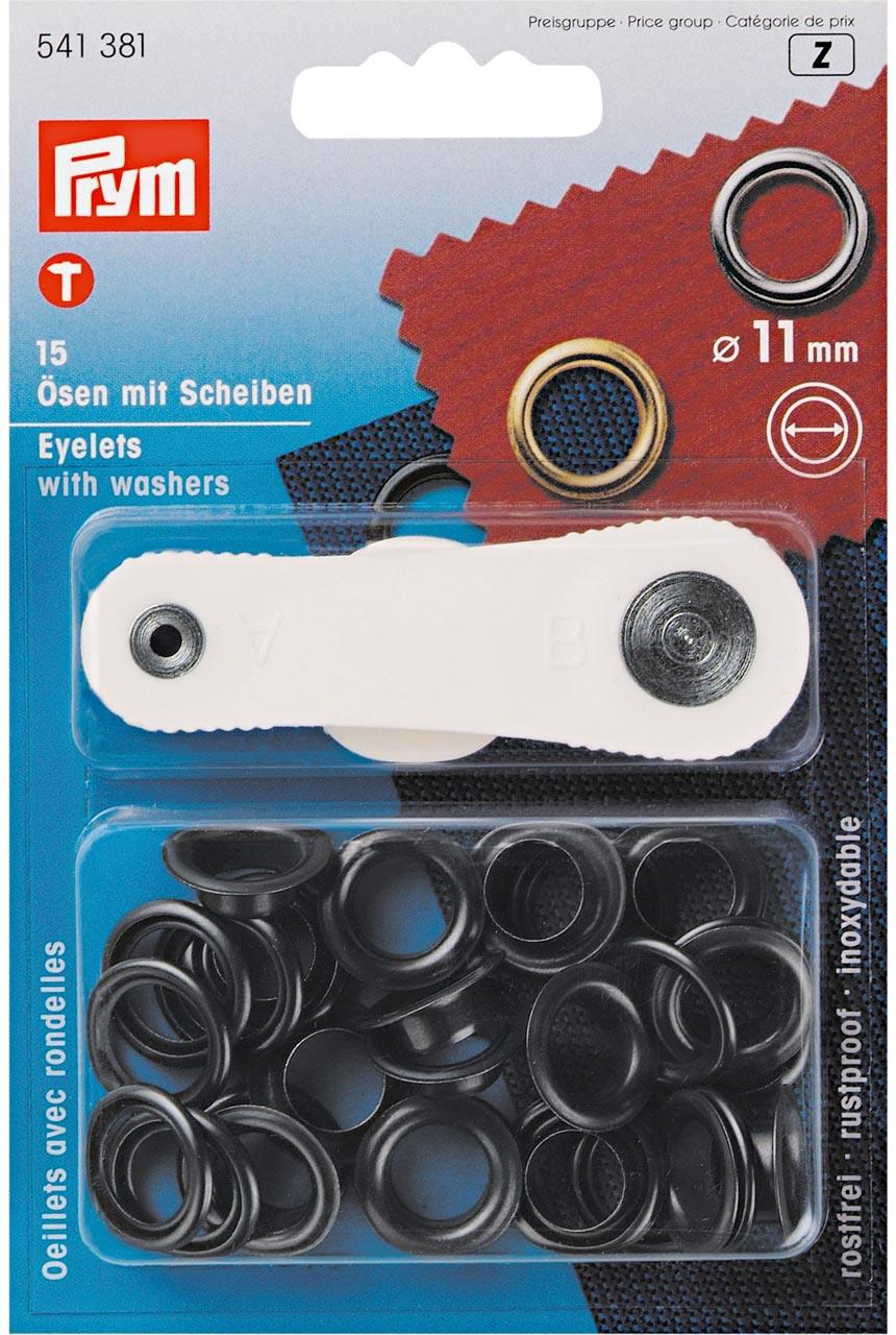 Prym Ösen mit Scheiben 11 mm Prym Ösen mit Scheiben 11 mm