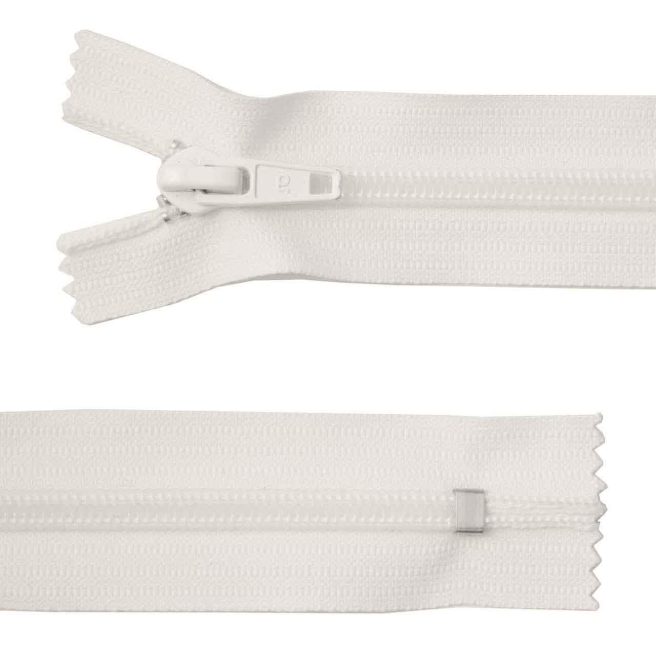 RV, Kunststoff, breit, Weiß, Länge: 11 cm RV, Kunststoff, breit, Weiß, Länge: 11 cm