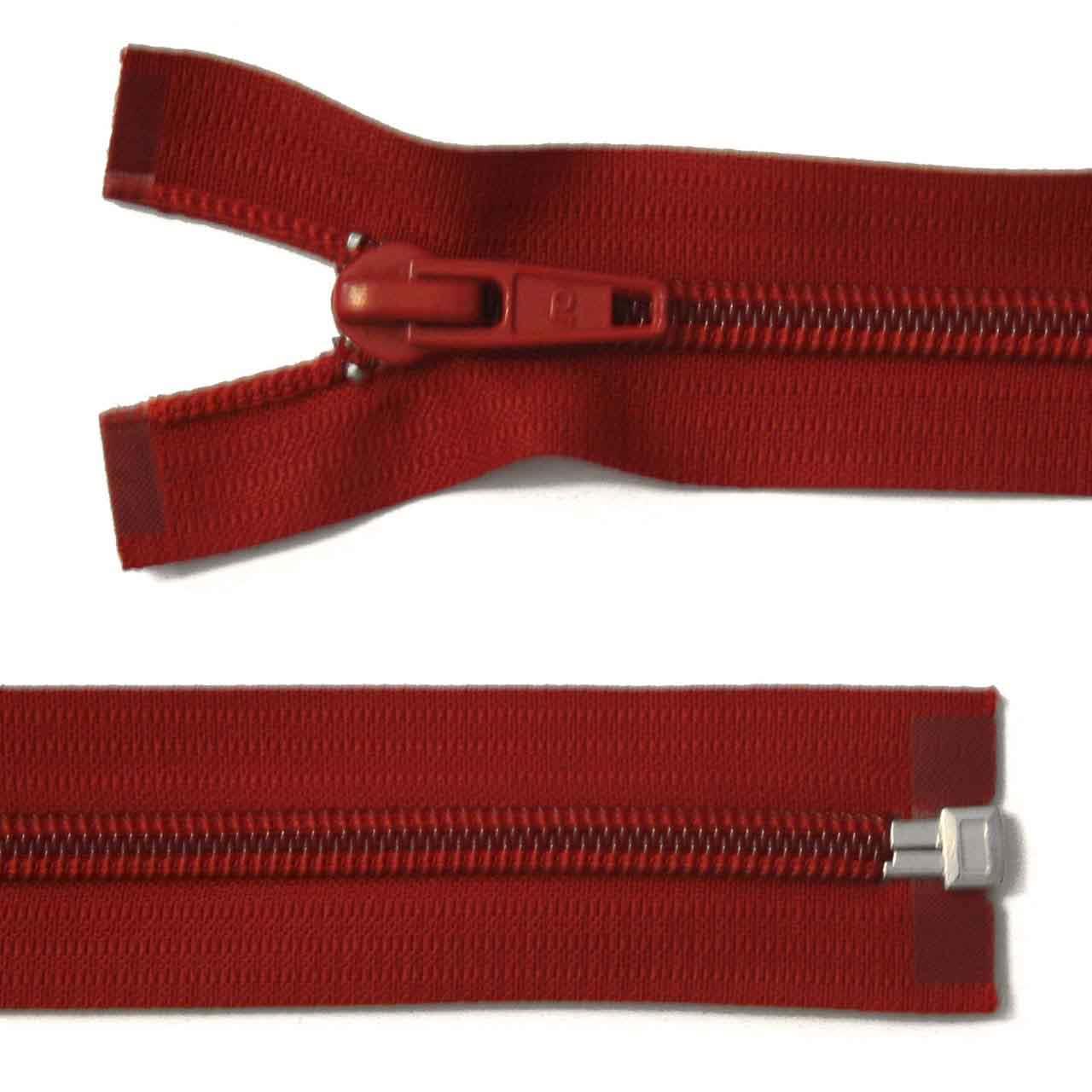 RV, Kunststoff, teilbar, breit, Rot, Länge 85 cm RV, Kunststoff, teilbar, breit, Rot, Länge 85 cm