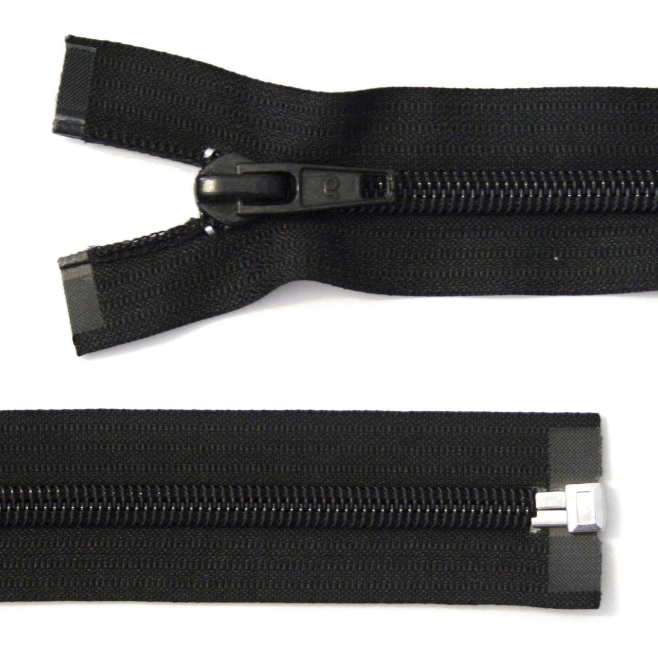 RV, Kunststoff, teilbar, breit, Schwarz, Länge 85 cm RV, Kunststoff, teilbar, breit, Schwarz, Länge 85 cm