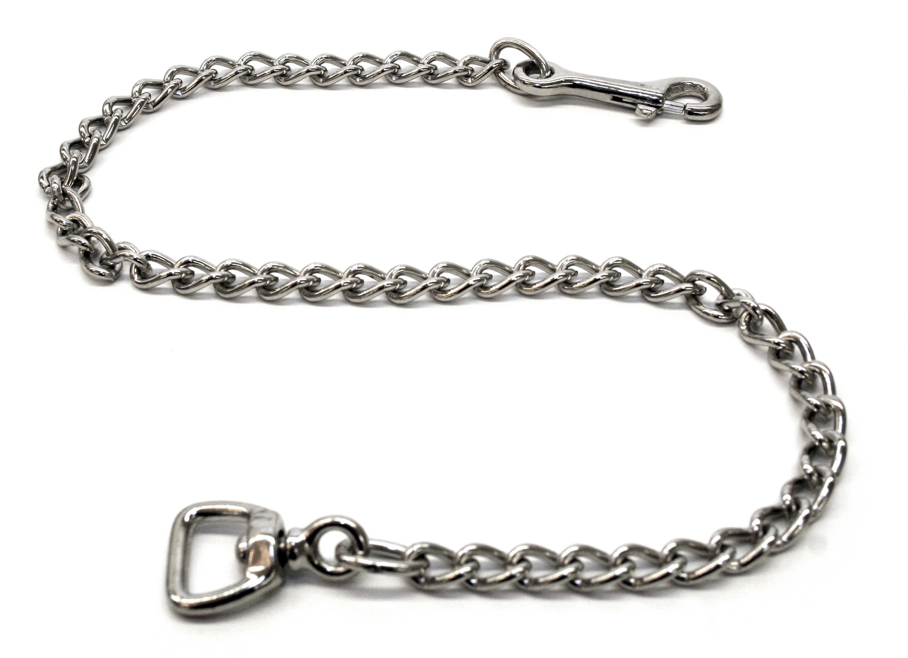 Carabiner with chain and swivel