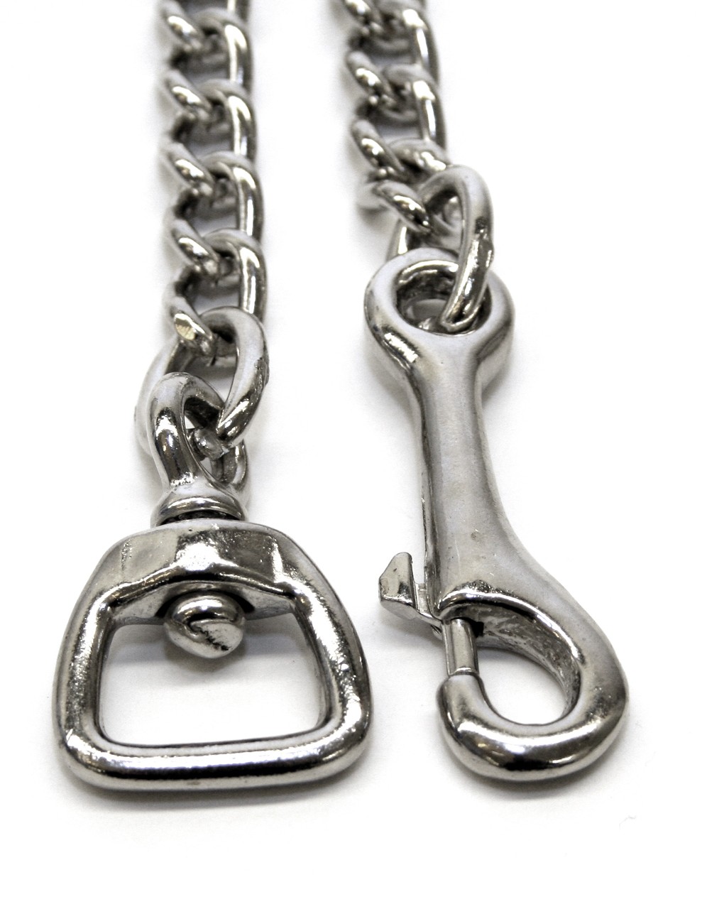 Carabiner with chain and swivel